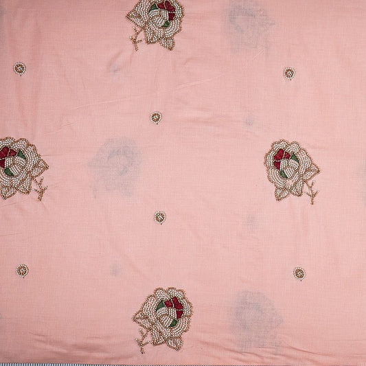 Peach Cotton With Cut Dana Buti work