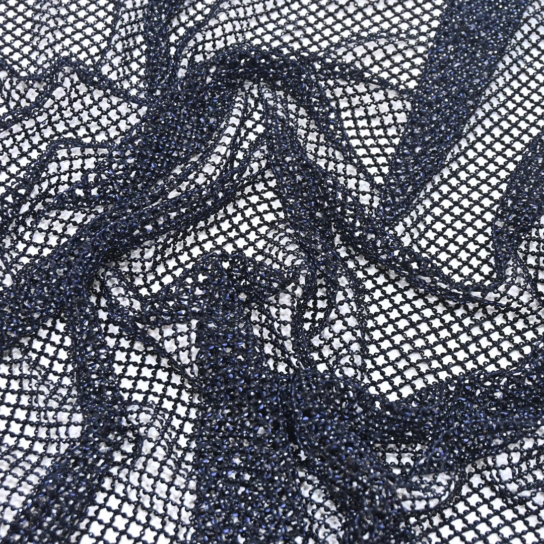 IMPORTED NET EMBROIDERY FABRIC WITH SHIMMER BEADS RS-168