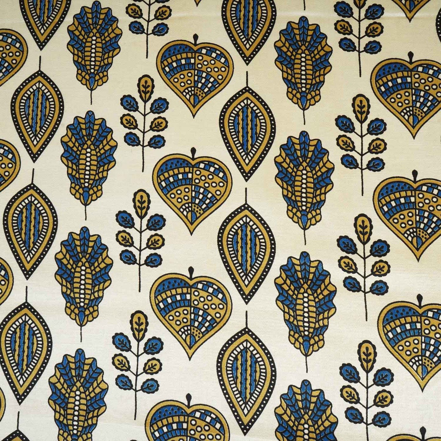 Cream Floral Print Mashru Silk Fabric