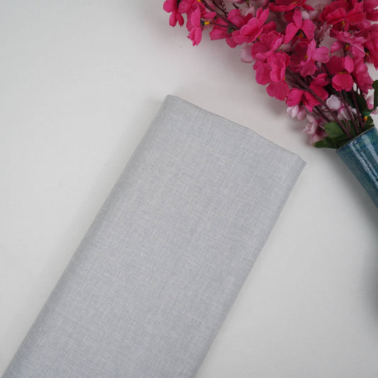 Light Grey Solid Lycra Suiting Fabric