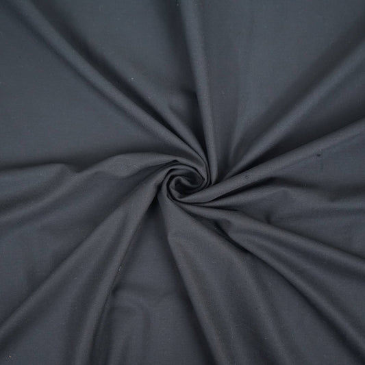 Black Solid Lycra Suiting Fabric