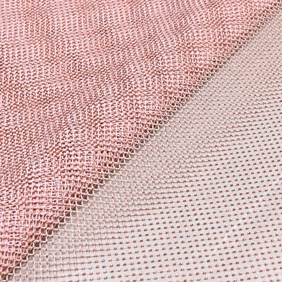 NET EMBROIDERED FABRIC WITH GRID SHIMMER RS-166