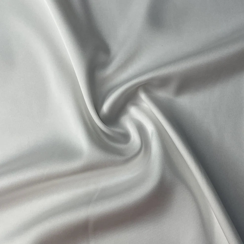 White Solid Dyeble Modal Satin Fabric