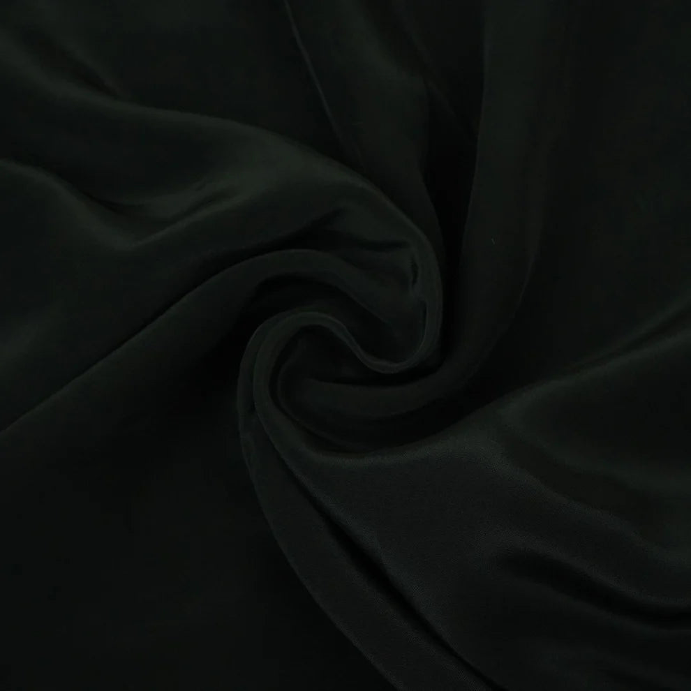Black Solid Crepe Fabric TU-145 - Design For Destiny