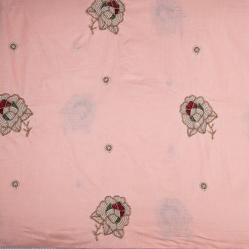 Peach Cotton With Cut Dana Buti work