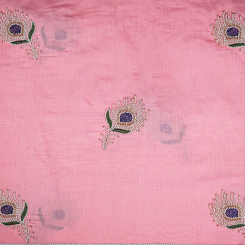 Pink Cotton with Cut Dana Buti Work