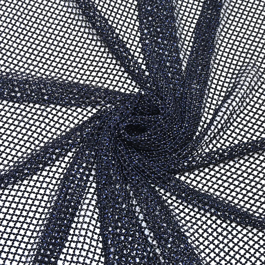 IMPORTED NET EMBROIDERY FABRIC WITH SHIMMER BEADS RS-168