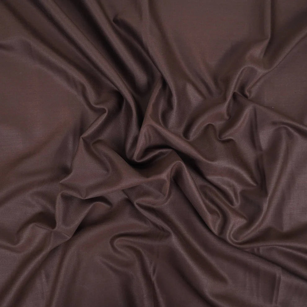 Dark Brown Solid Suiting Fabric TU-142