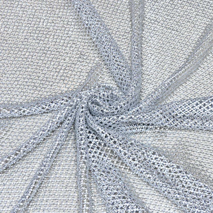 IMPORTED NET EMBROIDERY FABRIC WITH SHIMMER BEADS RS-167