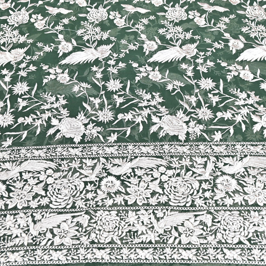 VISCOSE GEORGETTE PARSI EMBROIDERY FABRIC AR- 1016