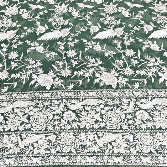 VISCOSE GEORGETTE PARSI EMBROIDERY FABRIC AR- 1016