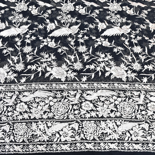 VISCOSE GEORGETTE PARSI EMBROIDERY FABRIC AR-1017