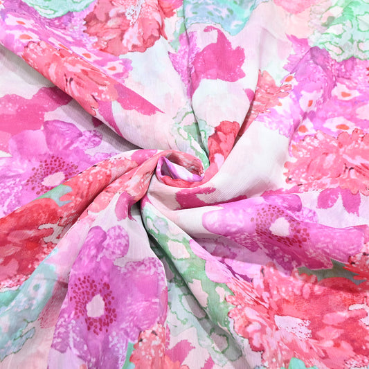Floral Print Cotton Linen Fabric | 650 Per Meter | RS-13