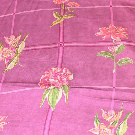 Floral Print Bemberg Satin Fabric