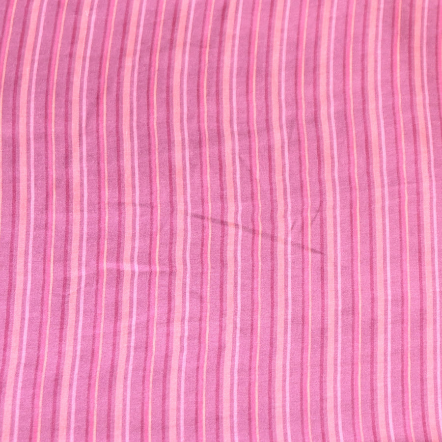 Stripes printed Bemberg satin fabric
