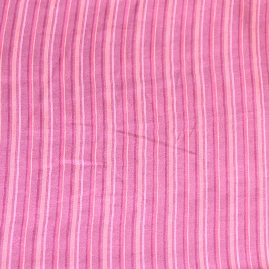 Stripes printed Bemberg satin fabric