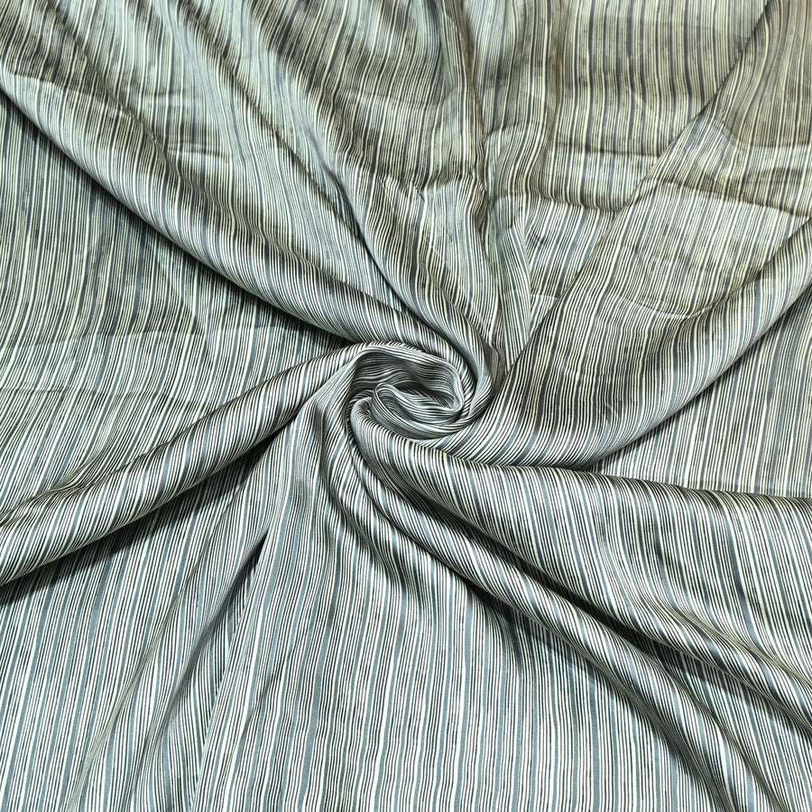 Stripes print Bembrg Satin Fabric