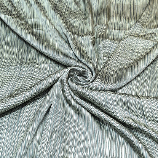 Stripes print Bembrg Satin Fabric