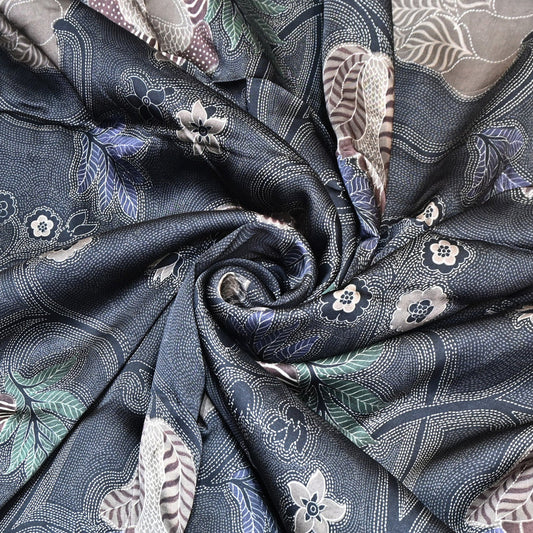 Floral print Bembeeg Satin Fabric