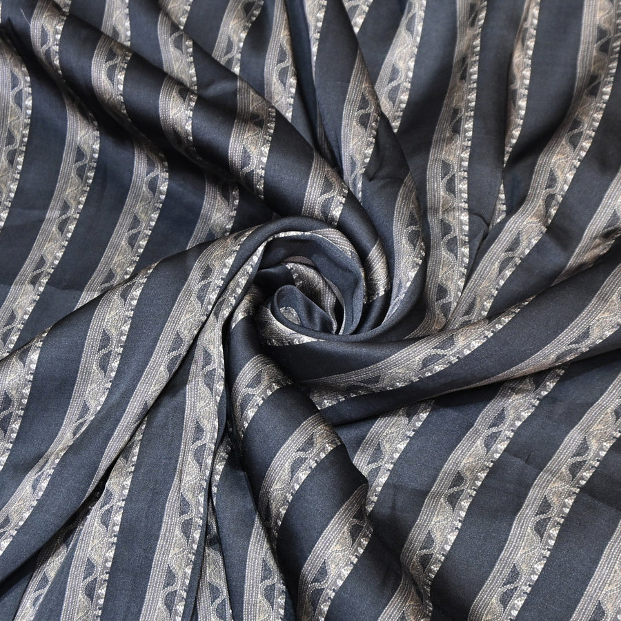 Stripes print Bemberg satin Fabric