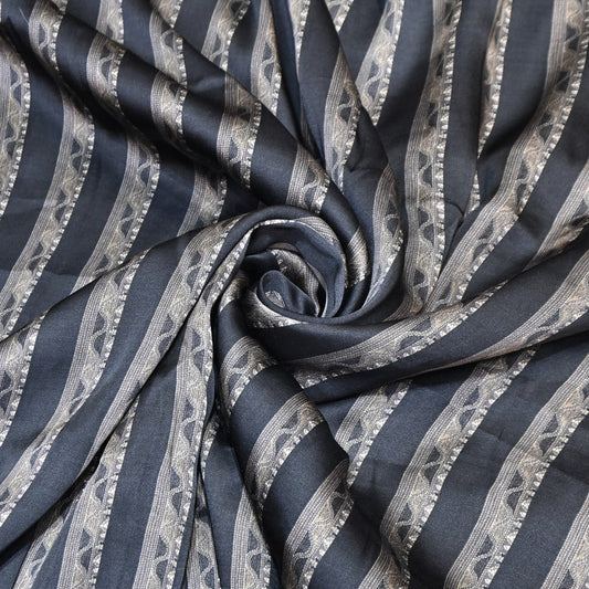 Stripes print Bemberg satin Fabric