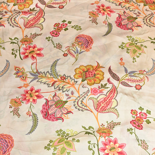 Floral print Bembrg Satin Fabric