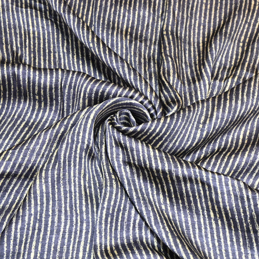 Stripes print bemberg satin