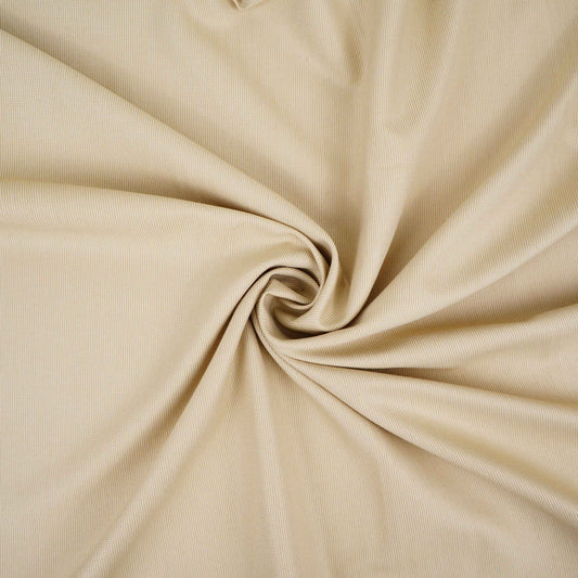 Light Beige Solid Lycra Suiting Fabric