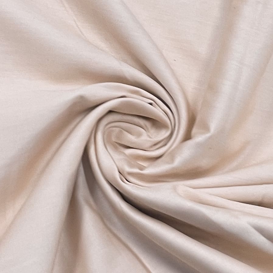 Beige Solid Glaze Cotron Fabric UT-3