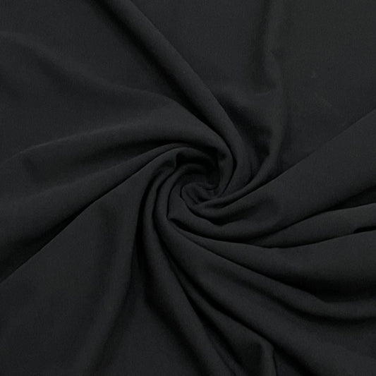 Exclusive Black Solid Banana Crepe Fabric