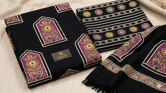 Mul cotton Ajarak printed 3pc suit    RA123