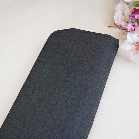 Black Solid Thin Denim Fabric