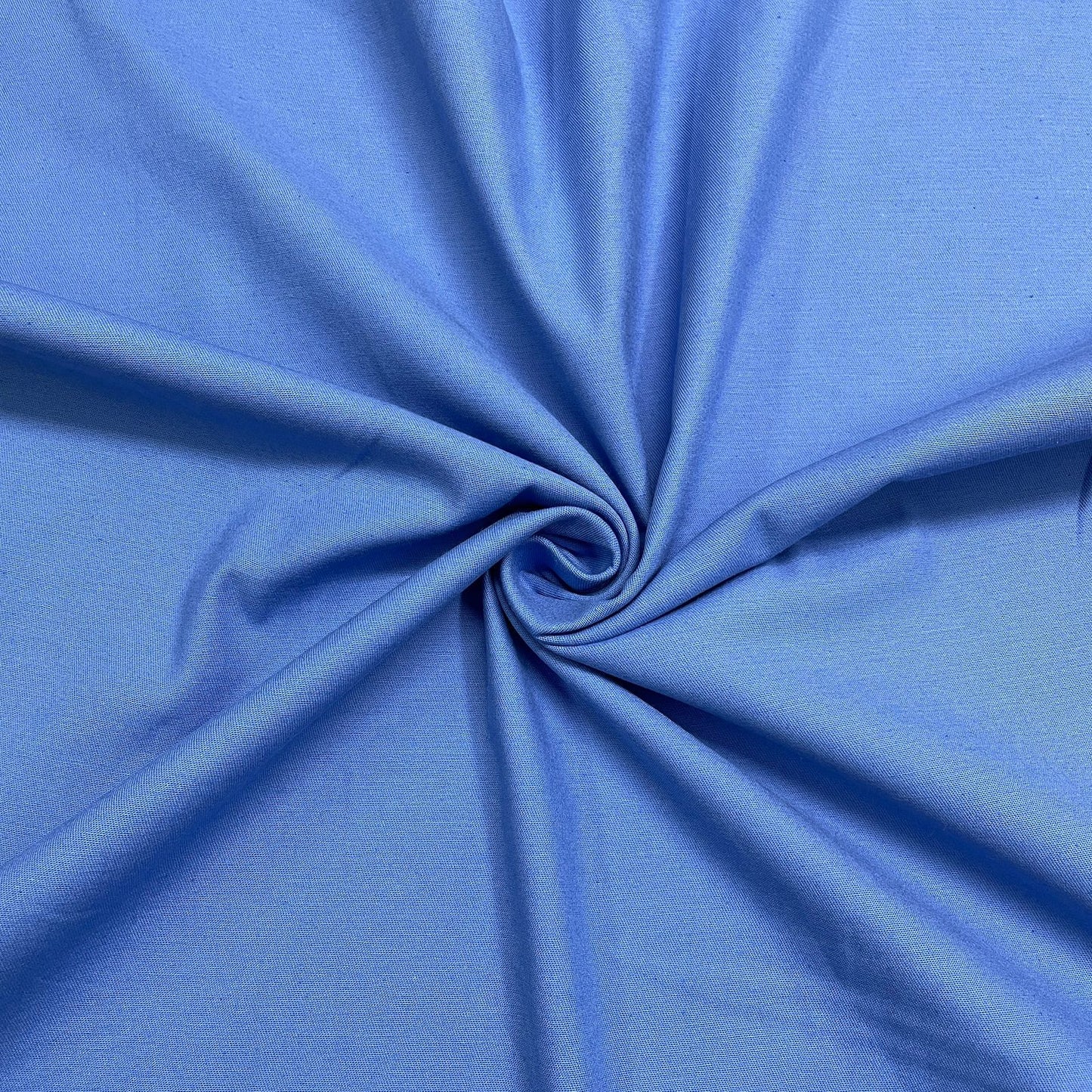 Blue Solid Thin Denim Fabric