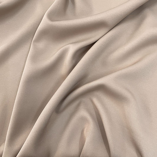 Exclusive Beige Solid Banana Crepe Fabric