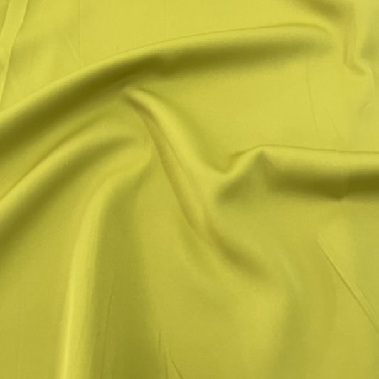 Exclusive Lemon Green Solid Banana Crepe Fabric