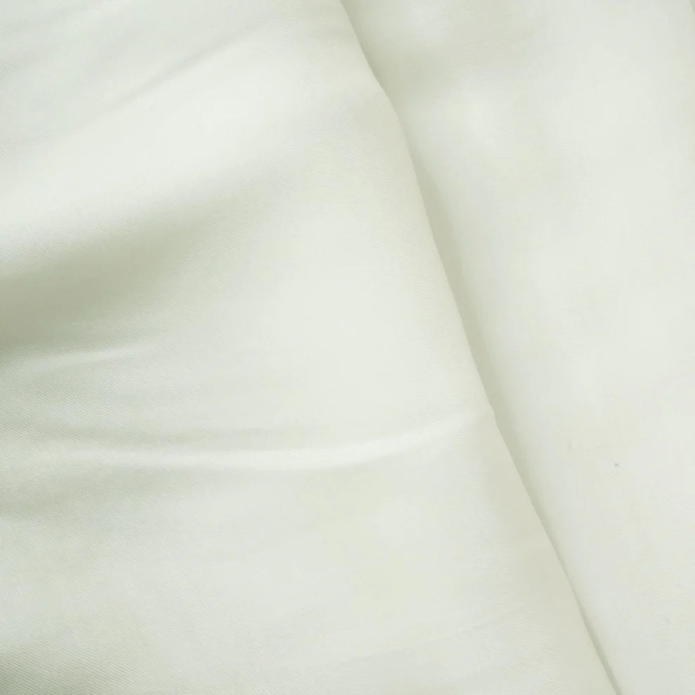 White Solid Dyeble Modal Satin Fabric
