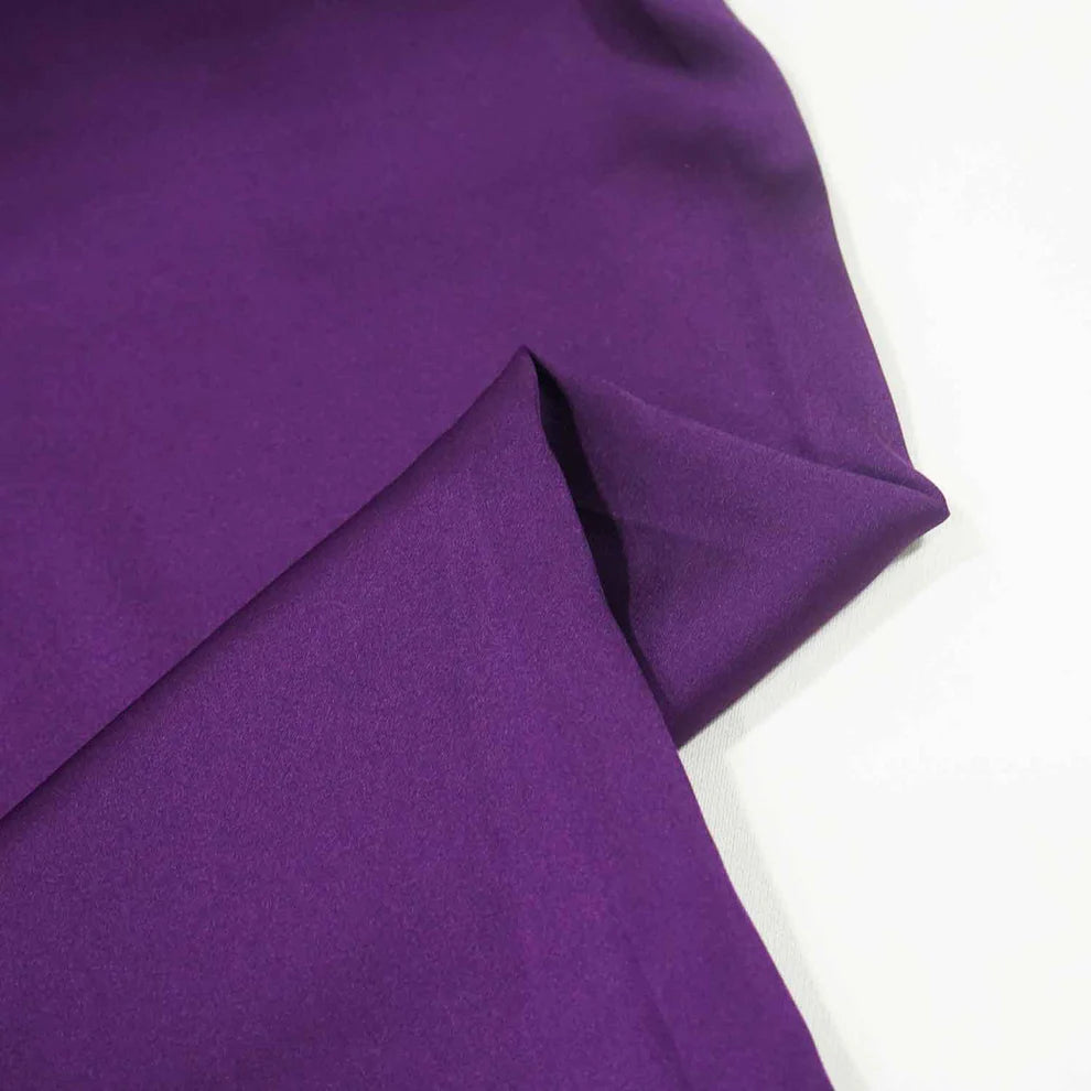 Purple Solid Zara Satin Fabric TU-134