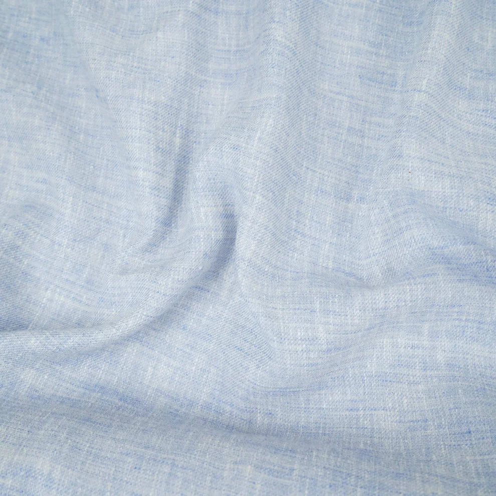 Sky Blue Solid Linen Fabric Tu-31181